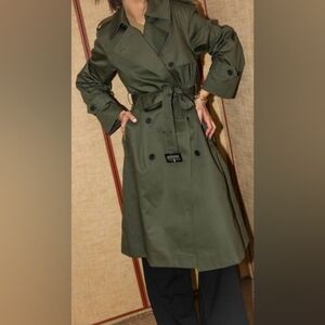 Uniqlo Green Trench Coat